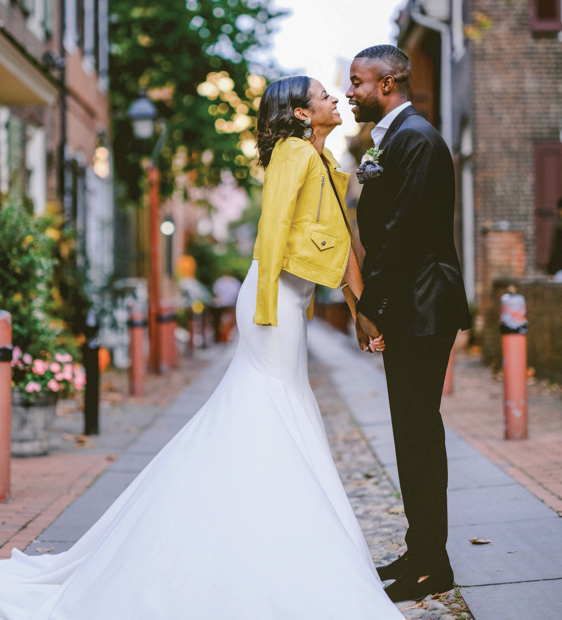 Ashley donned a yellow jacket from Love Tree for a bright pop of color.  Photographed by Alison Conklin Photography
