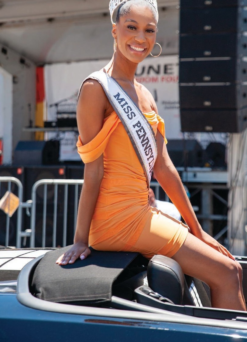 Billie Owens, the 2022 Miss Pennsylvania USA, at last year’s Philadelphia Juneteenth Parade and Festival. PHOTO COURTESY OF BRANDS