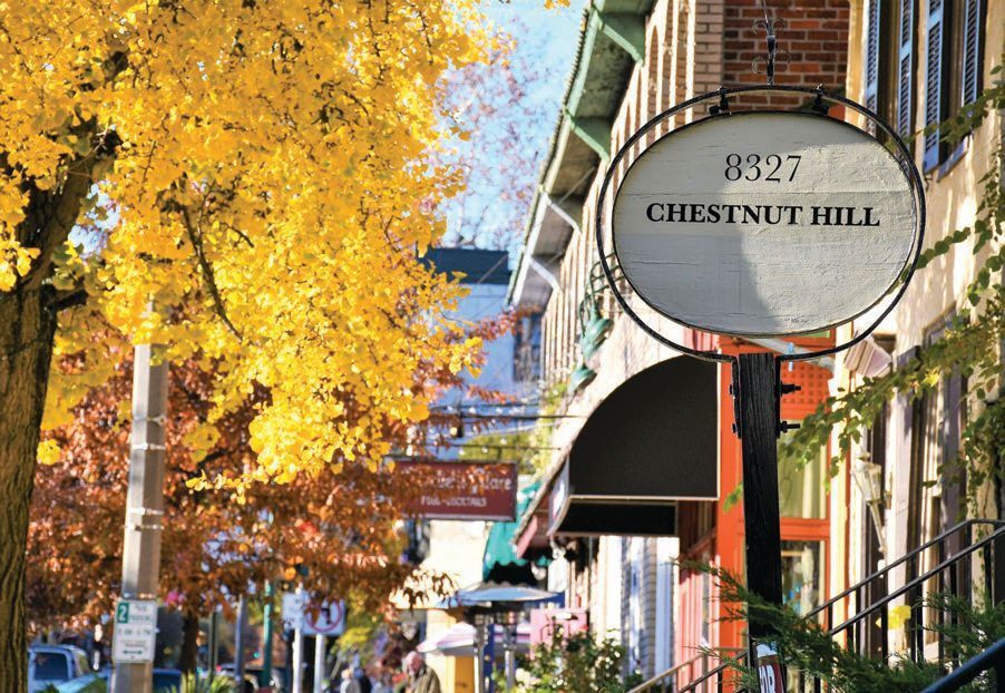 Stroll through Chestnut Hill this season to find vibrant fall foliage, delectable eats and more PHOTO COURTESY OF: CHESTNUT HILL BUSINESS DISTRICT