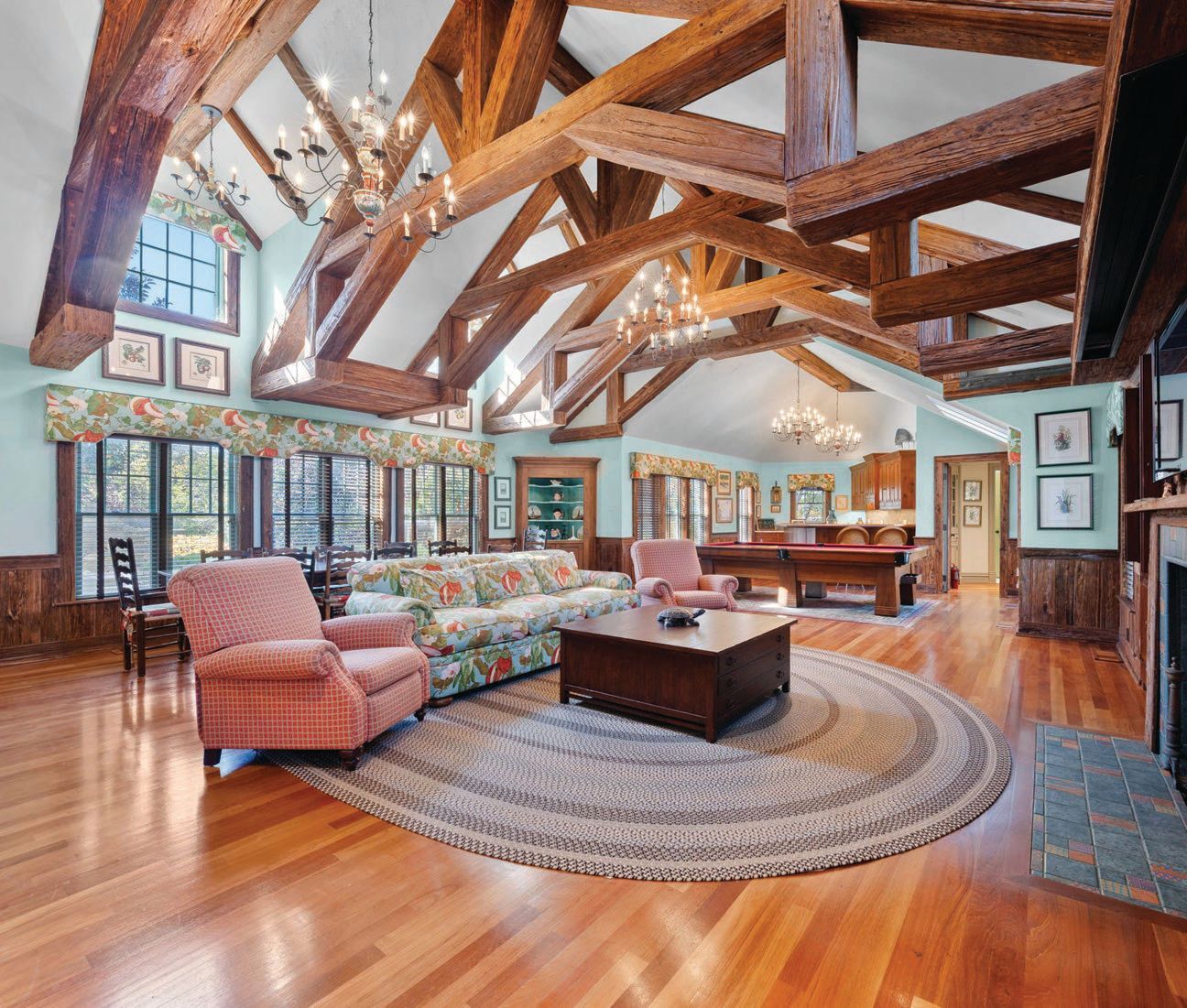 A cathedral ceiling in the main living area wows. PHOTO COURTESY OF BRAND