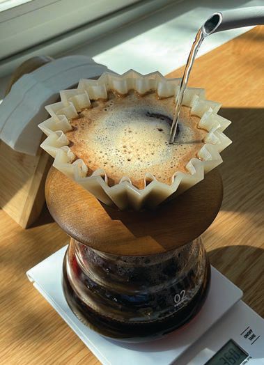 Let Persimmon Coffee’s pour-over serve as your afternoon pick-me-up. PHOTO BY: CHAEREEN PAK