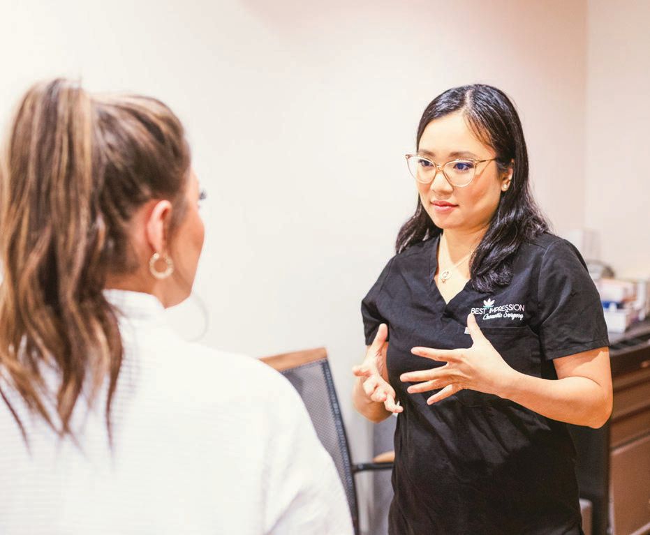 Dr. Hsu and her team schedule consultations with patients to figure out the best care plan for their procedures. PHOTO BY PHOTO BY CARLYN