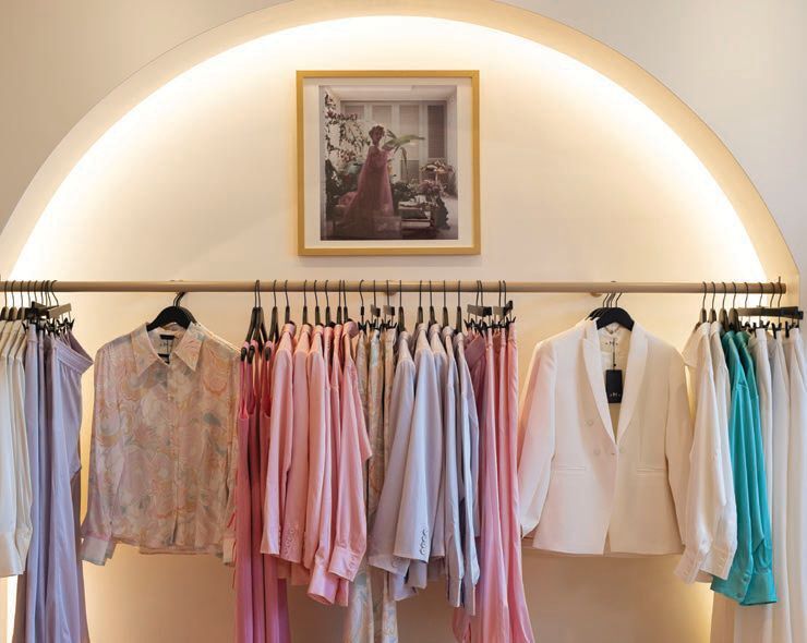 Update your summer closet with silk blouses, pastel pants and more. PHOTO COURTESY OF BRANDS