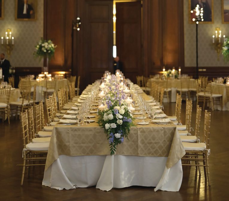 SAC Design created a beautiful tablescape at the reception